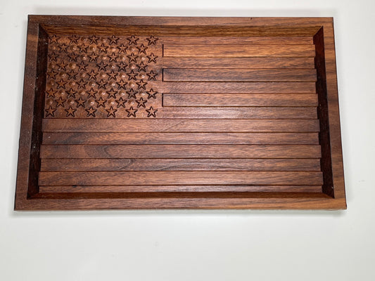 American Flag Catch All Tray